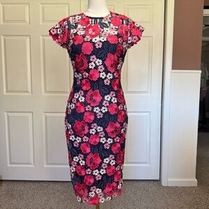 Marks & Spencer Lace Floral Appliqué Midi Dress